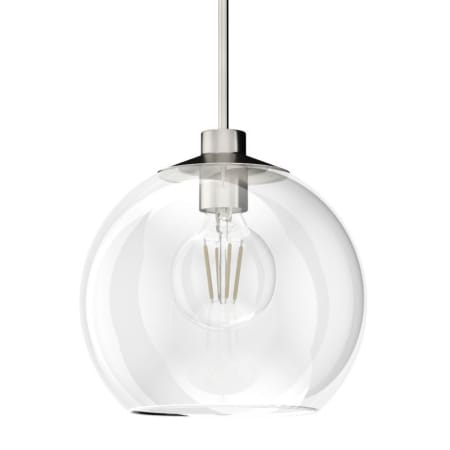 Hunter Xidane 14" Wide Pendant with Clear Glass Shade Brushed Nickel