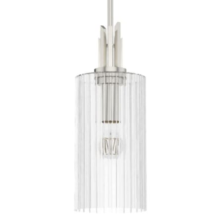 Hunter Gatz 6" Wide Mini Pendant Brushed Nickel