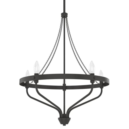 Hunter Merlin 5 Light 20" Wide Taper Candle Style Chandelier Noble Bronze