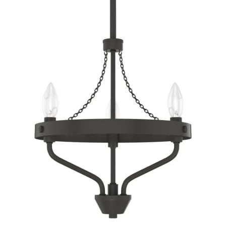 Hunter Merlin 3 Light 13" Wide Taper Candle Style Chandelier Noble Bronze