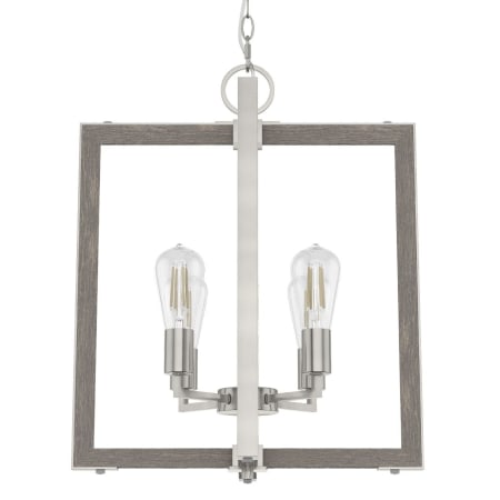 Hunter Woodburn 4 Light 19" Wide Chandelier Brushed Nickel