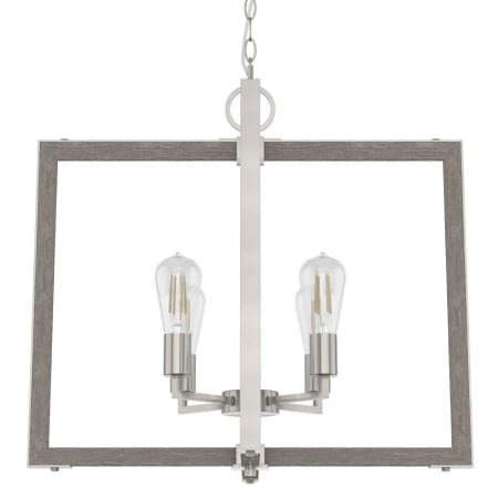 Hunter Woodburn 4 Light 25" Wide Chandelier Brushed Nickel