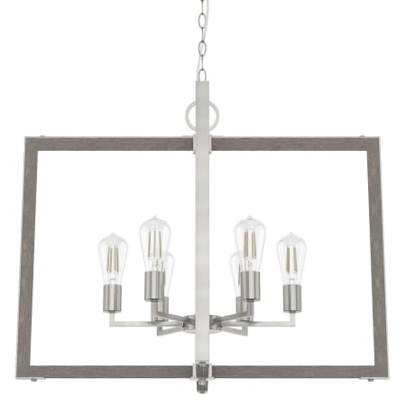 Hunter Woodburn 6 Light 31" Wide Chandelier Brushed Nickel