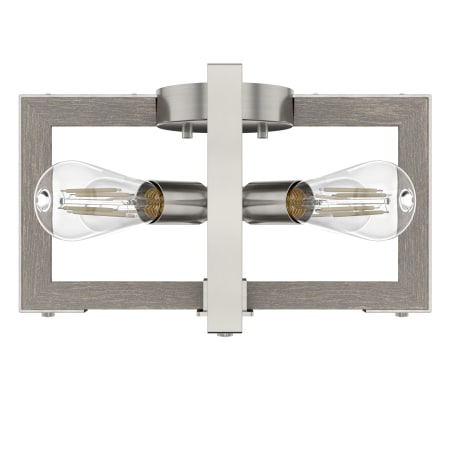 Hunter Woodburn 4 Light 9" Wide Semi-Flush Ceiling Fixture Brushed Nickel