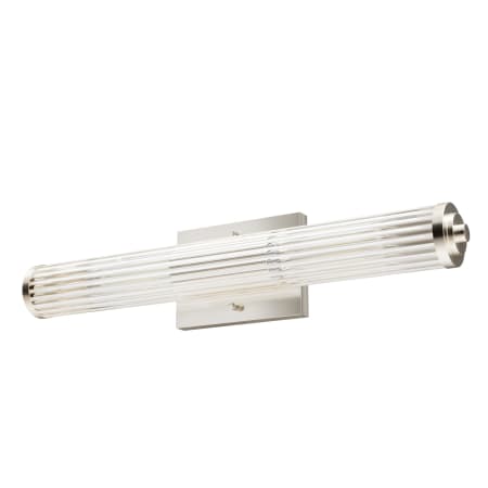 Hunter Holly Grove 24" Wide Cylinder Shaded Bath Bar Brushed Nickel