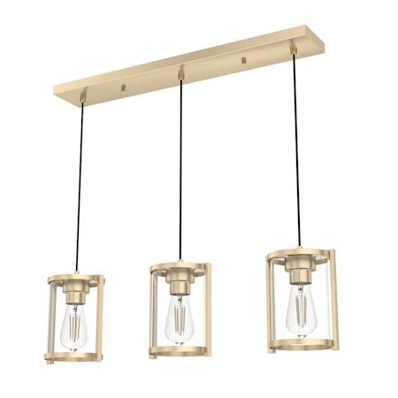 Hunter Astwood 3 Light 29" Wide LED Linear Pendant Alturas Gold