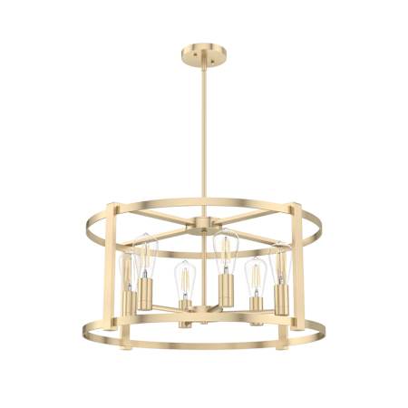 Hunter Astwood 6 Light 26" Wide LED Drum Chandelier Alturas Gold