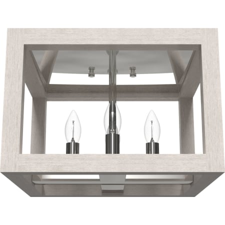 Hunter Squire Manor 4 Light 12" Wide Flush Mount Ceiling Fixture Chrome