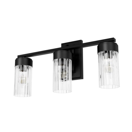 Hunter Gatz 3 Light 23" Wide Smart Vanity Light Matte Black