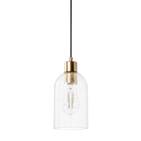 Hunter Lochemeade 5" Wide Mini Pendant Alturas Gold / Clear Seeded