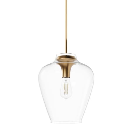 Hunter Vidria 12" Wide Pendant Alturas Gold / Clear