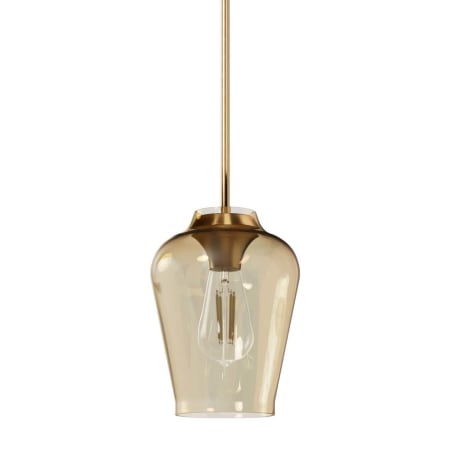 Hunter Vidria 8" Wide Mini Pendant Alturas Gold / Amber Iridescent