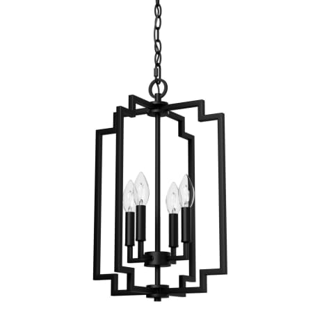 Hunter Zoanne 4 Light 14" Wide Taper Candle Pendant Matte Black