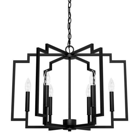 Hunter Zoanne 6 Light 24" Wide Taper Candle Style Chandelier Matte Black