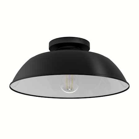 Hunter Mill Valley 14" Wide Semi-Flush Outdoor Ceiling Fixture Matte Black