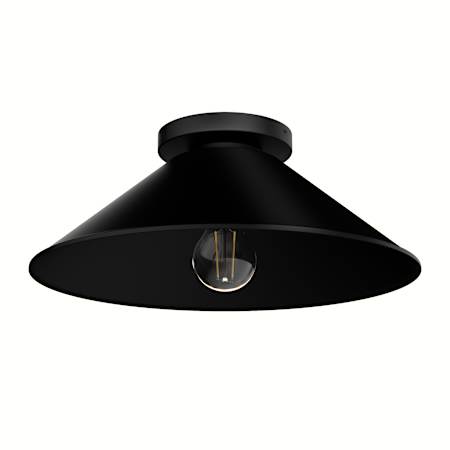 Hunter Skyflow 14" Wide Semi-Flush Outdoor Ceiling Fixture Matte Black