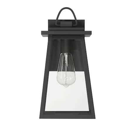 Hunter Ivory Dusk 14" Tall Outdoor Wall Sconce Matte Black