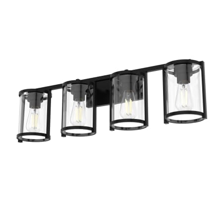 Hunter Astwood 4 Light Vanity Light with Shades Matte Black