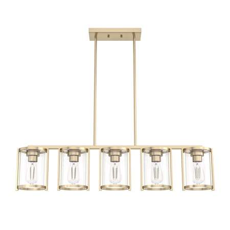 Hunter Astwood 5 Light 39" Wide Chandelier Alturas Gold