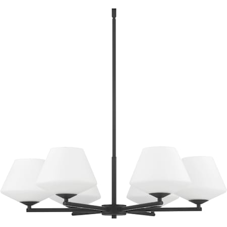 Hunter Celestial Valley 6 Light 29" Wide Chandelier Matte Black