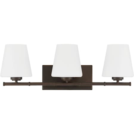 Hunter Fauna Grove 3 Light 25" Wide Vanity Light Matte Bronze