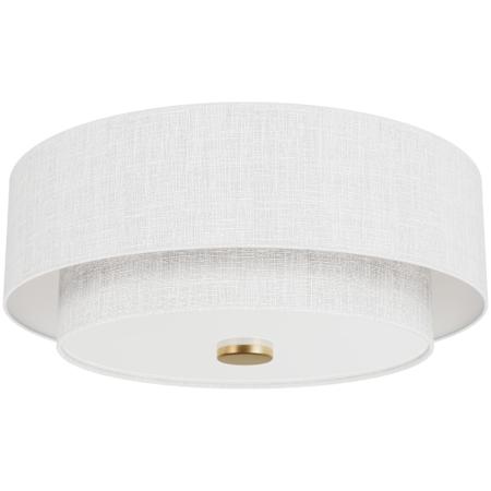 Hunter Brookside 2 Light 13" Wide Flush Mount Drum Ceiling Fixture Luxe Gold