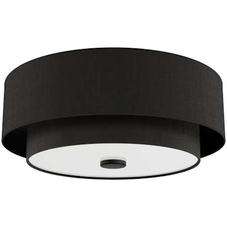 Hunter Brookside 2 Light 13" Wide Flush Mount Drum Ceiling Fixture Matte Black