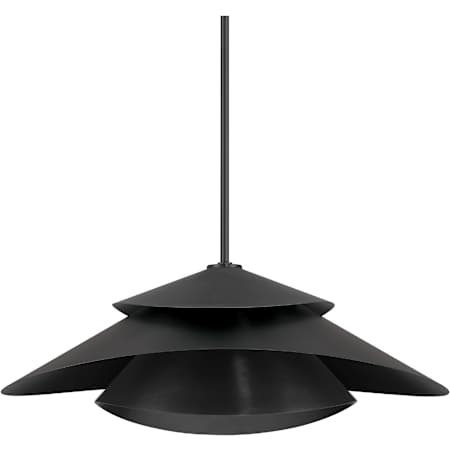 Hunter Hiro 24" Wide Pendant Matte Black