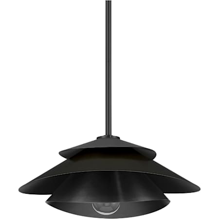 Hunter Hiro 15" Wide Pendant Matte Black