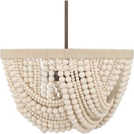 Hunter Autumndale 4 Light 19" Wide Wood Pendant Matte Bronze