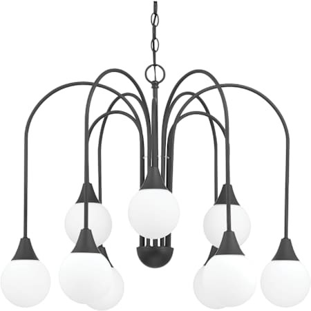 Hunter Valadon 9 Light 30" Wide Chandelier Matte Black