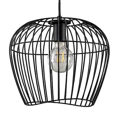 Hunter Redding 12" Wide Cage Pendant Matte Black
