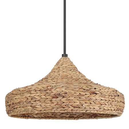 Hunter Cambria 3 Light 24" Wide Pendant Seagrass / Matte Black