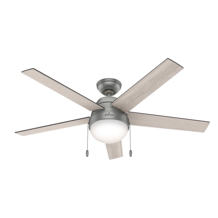 Hunter Anslee 52" 5 Blade LED Indoor Ceiling Fan Matte Silver