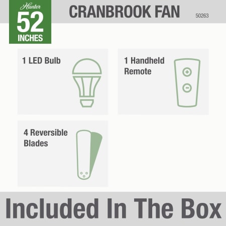 Hunter 50263 Cranbrook Included in Box