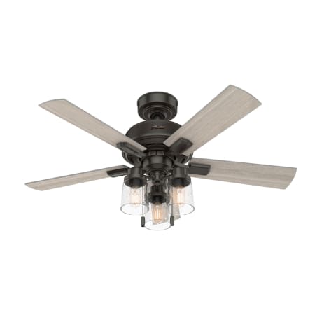 Hunter Hartland 44" 5 Blade LED Indoor Ceiling Fan Noble Bronze