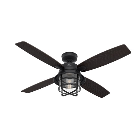 Hunter Port Royale 52" 4 Blade Indoor / Outdoor LED Ceiling Fan with Remote Control Included Natural Iron
