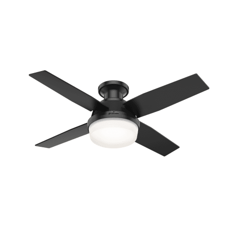 Hunter Dempsey 44" 4 Blade Indoor / Outdoor LED Ceiling Fan with Remote Control Matte Black