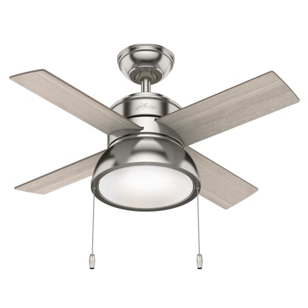 Hunter Loki 36" 4 Blade LED Indoor Ceiling Fan Brushed Nickel