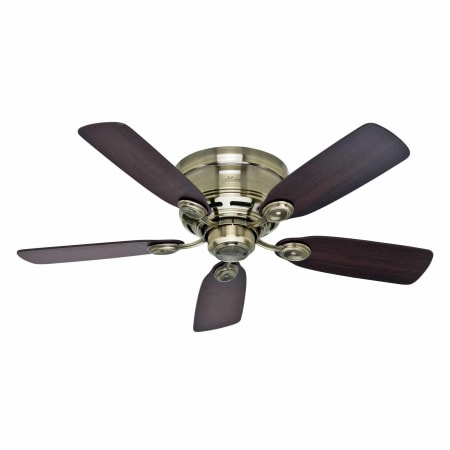 Hunter Low Profile 42" 5 Blade Indoor Ceiling Fan Antique Brass