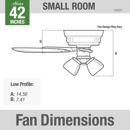 Hunter Newsome 42 Low Profile 3 Light Dimensions