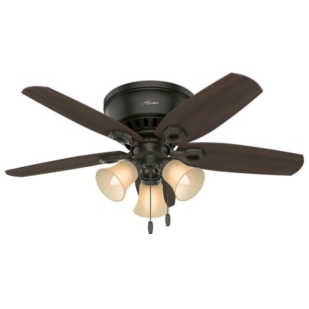 Hunter 42" Hugger Indoor Ceiling Fan - 5 Reversible Blades and LED Light Kit Included New Bronze