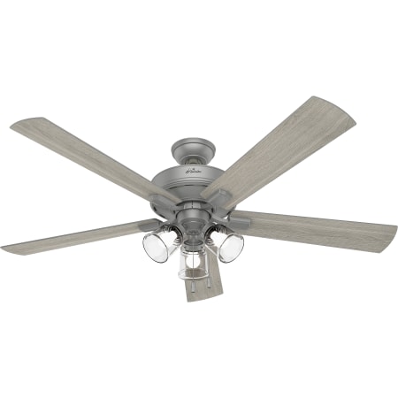 Hunter Crestfield 60" 5 Blade LED Indoor Ceiling Fan Matte Silver