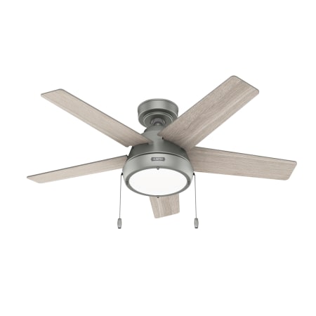 Hunter Burroughs 44" 5 Blade LED Indoor Ceiling Fan Matte Silver