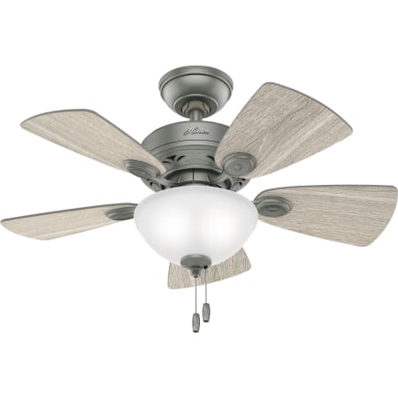 Hunter Watson 34" 5 Blade LED Indoor Ceiling Fan Matte Silver