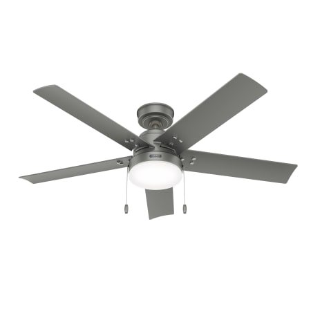 Hunter Sea Point 52" 5 Blade Indoor / Outdoor LED Ceiling Fan with Frosted Glass Shade Matte Silver