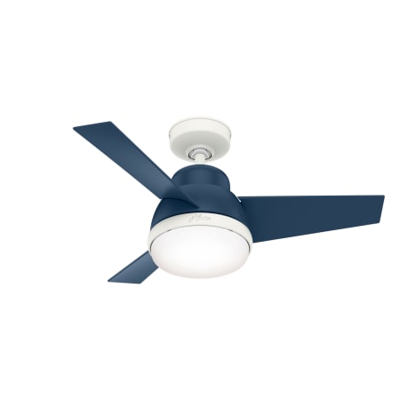 Hunter Valda 36" 3 Blade LED Indoor Ceiling Fan with Remote Control Indigo Blue