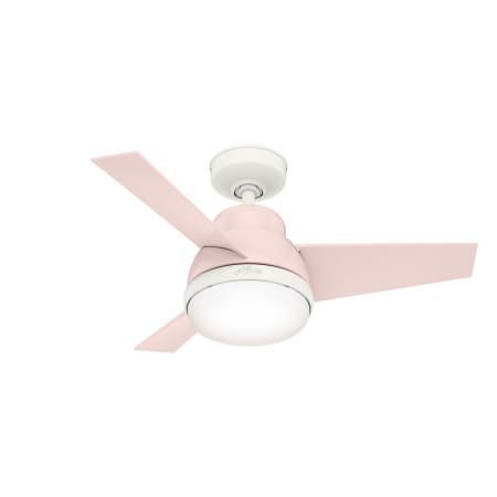 Hunter Valda 36" 3 Blade LED Indoor Ceiling Fan with Remote Control Blush Pink