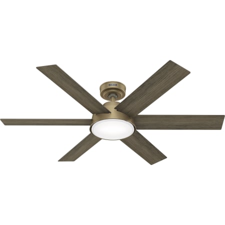 Hunter Donatella 52" 6 Blade Indoor LED Ceiling Fan Burnished Brass