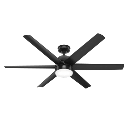 Hunter Skysail 60" 6 Blade Indoor / Outdoor LED Energy Star Ceiling Fan with Remote Control Matte Black